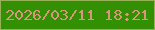 文字の大きさ：1、枠の色：96b055、背景の色：339003、文字の色：d8977a 無料ブログパーツのブログ時計