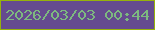 文字の大きさ：5、枠の色：96b20b、背景の色：654b8f、文字の色：7db97f 無料ブログパーツのブログ時計