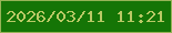 文字の大きさ：1、枠の色：96b457、背景の色：157506、文字の色：b9c965 無料ブログパーツのブログ時計