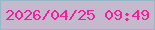 文字の大きさ：4、枠の色：96b7c8、背景の色：c4b9cd、文字の色：f2209a 無料ブログパーツのブログ時計