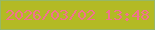 文字の大きさ：1、枠の色：96b866、背景の色：b3ba24、文字の色：f1728f 無料ブログパーツのブログ時計