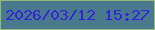文字の大きさ：5、枠の色：96b879、背景の色：48798d、文字の色：3423dc 無料ブログパーツのブログ時計