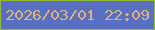 文字の大きさ：4、枠の色：96b935、背景の色：5970c2、文字の色：dab479 無料ブログパーツのブログ時計