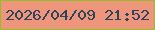 文字の大きさ：2、枠の色：96bc2a、背景の色：ee967c、文字の色：2f435d 無料ブログパーツのブログ時計
