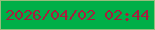 文字の大きさ：4、枠の色：96bd7d、背景の色：00af48、文字の色：a71e3e 無料ブログパーツのブログ時計