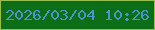 文字の大きさ：2、枠の色：96be4f、背景の色：0c6f18、文字の色：4d95c9 無料ブログパーツのブログ時計