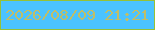 文字の大きさ：4、枠の色：96c136、背景の色：4bc3ff、文字の色：c0be67 無料ブログパーツのブログ時計