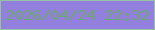 文字の大きさ：2、枠の色：96c1a0、背景の色：937fde、文字の色：6da671 無料ブログパーツのブログ時計