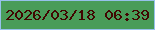文字の大きさ：1、枠の色：96c1eb、背景の色：499c59、文字の色：410601 無料ブログパーツのブログ時計