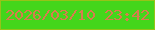 文字の大きさ：4、枠の色：96c318、背景の色：44d61b、文字の色：d77c4e 無料ブログパーツのブログ時計