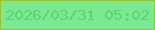 文字の大きさ：3、枠の色：96c330、背景の色：7ae991、文字の色：58d76d 無料ブログパーツのブログ時計