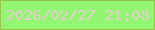 文字の大きさ：4、枠の色：96c44a、背景の色：92f673、文字の色：e8cdce 無料ブログパーツのブログ時計