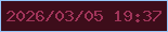 文字の大きさ：3、枠の色：96c6f9、背景の色：3d0d1a、文字の色：a03459 無料ブログパーツのブログ時計