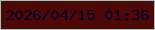 文字の大きさ：1、枠の色：96c8bf、背景の色：4e0906、文字の色：08042f 無料ブログパーツのブログ時計