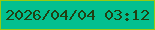 文字の大きさ：4、枠の色：96ca11、背景の色：02c08f、文字の色：214113 無料ブログパーツのブログ時計