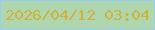 文字の大きさ：1、枠の色：96cdf1、背景の色：aed7b0、文字の色：d1b139 無料ブログパーツのブログ時計