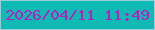 文字の大きさ：1、枠の色：96cfd8、背景の色：0fb9b4、文字の色：b322be 無料ブログパーツのブログ時計