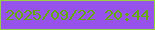 文字の大きさ：1、枠の色：96d241、背景の色：9752eb、文字の色：63af05 無料ブログパーツのブログ時計
