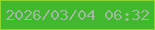 文字の大きさ：3、枠の色：96d327、背景の色：41b82d、文字の色：a0b7a1 無料ブログパーツのブログ時計