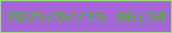 文字の大きさ：1、枠の色：96dc7a、背景の色：a465d6、文字の色：4abc22 無料ブログパーツのブログ時計