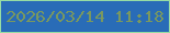 文字の大きさ：5、枠の色：96dca4、背景の色：296cb7、文字の色：799860 無料ブログパーツのブログ時計