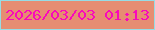 文字の大きさ：2、枠の色：96dce5、背景の色：e68d72、文字の色：f909bb 無料ブログパーツのブログ時計