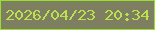 文字の大きさ：5、枠の色：96e02a、背景の色：7e7f61、文字の色：bce04e 無料ブログパーツのブログ時計