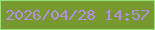 文字の大きさ：1、枠の色：96e17d、背景の色：789830、文字の色：b28ee5 無料ブログパーツのブログ時計