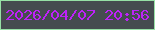 文字の大きさ：3、枠の色：96e1a5、背景の色：454c4f、文字の色：be22f9 無料ブログパーツのブログ時計