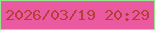 文字の大きさ：1、枠の色：96e48f、背景の色：eb59a0、文字の色：b34038 無料ブログパーツのブログ時計