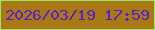 文字の大きさ：2、枠の色：96e763、背景の色：aa7915、文字の色：5721c7 無料ブログパーツのブログ時計