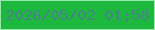 文字の大きさ：5、枠の色：96e9aa、背景の色：1db93f、文字の色：488386 無料ブログパーツのブログ時計