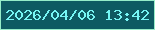 文字の大きさ：4、枠の色：96ecc8、背景の色：0e5a62、文字の色：76f5f4 無料ブログパーツのブログ時計