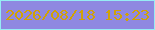文字の大きさ：1、枠の色：96ecf4、背景の色：8f88e1、文字の色：d1a204 無料ブログパーツのブログ時計