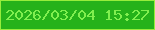 文字の大きさ：4、枠の色：96ed3c、背景の色：25b21a、文字の色：80ef4f 無料ブログパーツのブログ時計