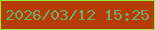 文字の大きさ：5、枠の色：96f028、背景の色：b53c08、文字の色：72ac69 無料ブログパーツのブログ時計