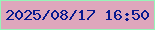 文字の大きさ：1、枠の色：96f4b8、背景の色：dea6bc、文字の色：07188f 無料ブログパーツのブログ時計