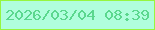 文字の大きさ：3、枠の色：96f63f、背景の色：b0fedd、文字の色：5bd78e 無料ブログパーツのブログ時計