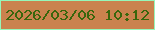 文字の大きさ：2、枠の色：96f6b9、背景の色：ca824e、文字の色：39660c 無料ブログパーツのブログ時計