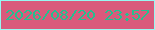 文字の大きさ：5、枠の色：96f8f2、背景の色：d95a7c、文字の色：24c08f 無料ブログパーツのブログ時計
