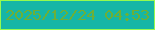 文字の大きさ：2、枠の色：96fa4f、背景の色：16b6a6、文字の色：6cb037 無料ブログパーツのブログ時計