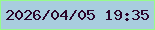 文字の大きさ：5、枠の色：96fb8c、背景の色：a8cdde、文字の色：2b032a 無料ブログパーツのブログ時計