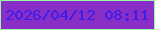文字の大きさ：3、枠の色：96fc9f、背景の色：892fc7、文字の色：3f1ce8 無料ブログパーツのブログ時計