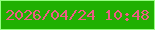 文字の大きさ：2、枠の色：96fe81、背景の色：20b001、文字の色：eb5d85 無料ブログパーツのブログ時計