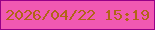 文字の大きさ：5、枠の色：970087、背景の色：f159b2、文字の色：b16417 無料ブログパーツのブログ時計