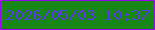 文字の大きさ：3、枠の色：9704ee、背景の色：188717、文字の色：5638e1 無料ブログパーツのブログ時計