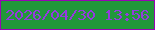 文字の大きさ：3、枠の色：9705b4、背景の色：21983a、文字の色：943adf 無料ブログパーツのブログ時計