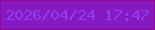 文字の大きさ：1、枠の色：97068f、背景の色：851ac1、文字の色：8e3ff6 無料ブログパーツのブログ時計