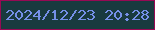 文字の大きさ：2、枠の色：970954、背景の色：193a3f、文字の色：7590e8 無料ブログパーツのブログ時計
