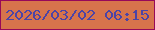 文字の大きさ：2、枠の色：970959、背景の色：d7744c、文字の色：4c44a6 無料ブログパーツのブログ時計